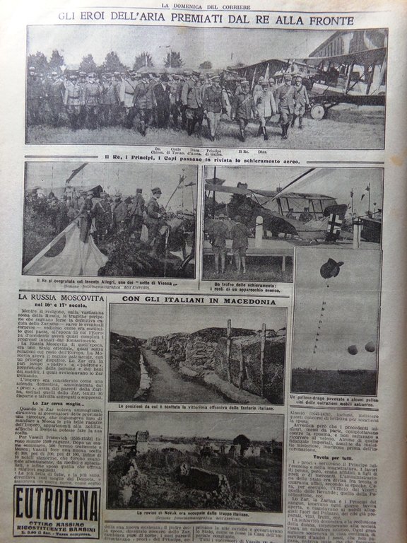La Domenica del Corriere 6 Ottobre 1918 WW1 Grottella Grappa …