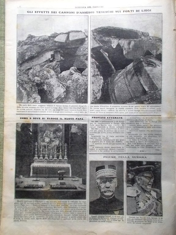 La Domenica del Corriere 6 Settembre 1914 WW1 Russia Papa …