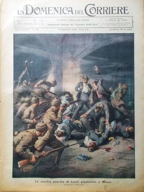 La Domenica del Corriere 6 Settembre 1936 Guardia di Lenin … | Immagine Gallery 1