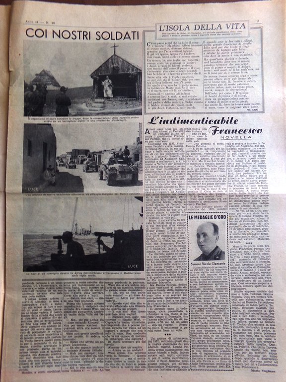 La Domenica del Corriere 6 Settembre 1942 WW2 Egitto Alpini …