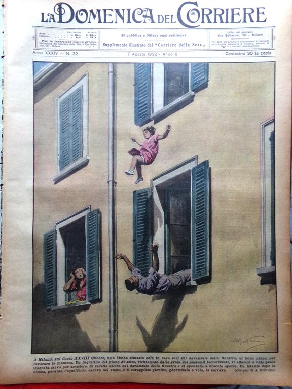 La Domenica del Corriere 7 Agosto 1932 Porterba Isola di … | Immagine Gallery 1