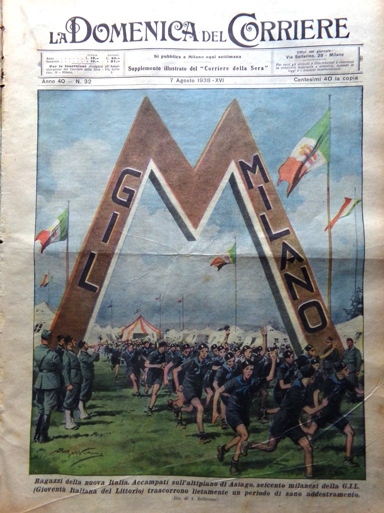 La Domenica del Corriere 7 Agosto 1938 Giro Francia Tour … | Immagine principale