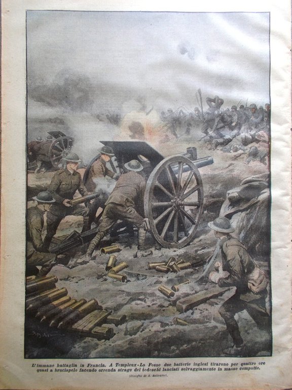 La Domenica del Corriere 7 Aprile 1918 WW1 Battaglia in …