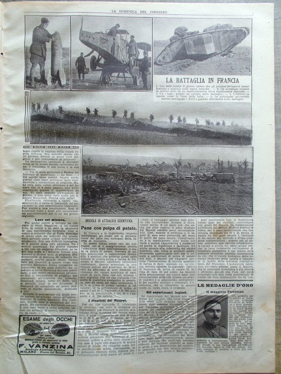 La Domenica del Corriere 7 Aprile 1918 WW1 Battaglia in …
