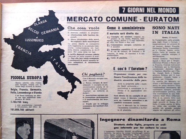 La Domenica del Corriere 7 Aprile 1957 Mariani Novak Herriot …