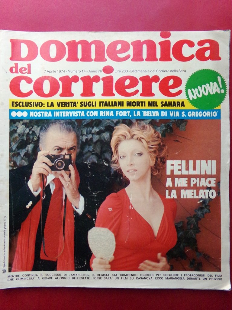 La Domenica del Corriere 7 Aprile 1974 Noschese Feisal Streisand …