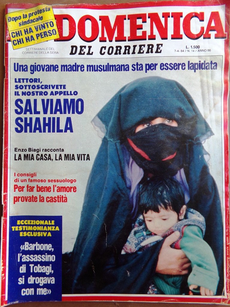 La Domenica del Corriere 7 Aprile 1984 Morandi Biagi Shalila …