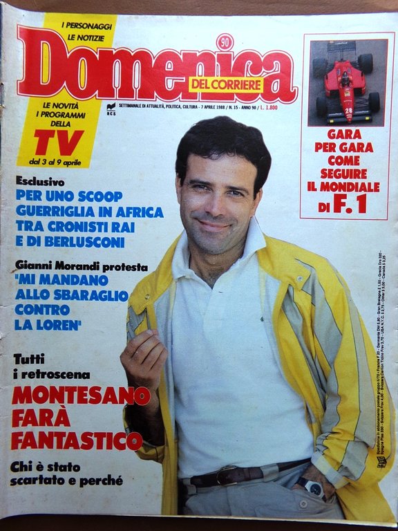 La Domenica del Corriere 7 Aprile 1988 Formula Uno Diavolo … | Immagine Gallery 1