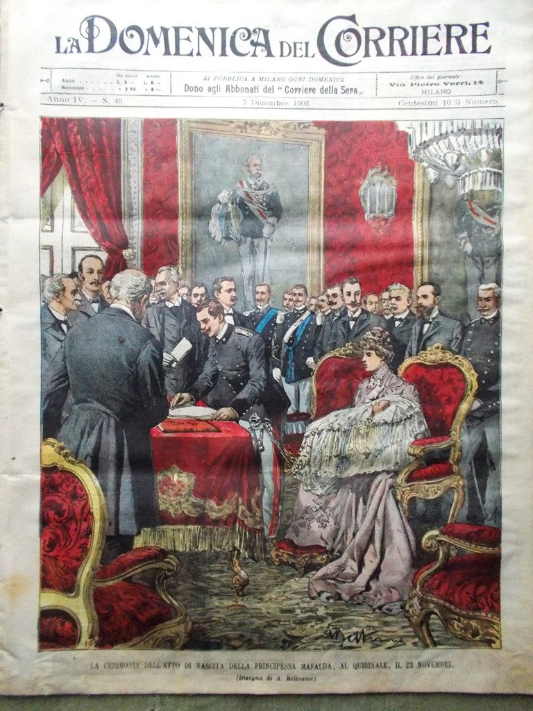 La Domenica del Corriere 7 Dicembre 1902 Krupp Ceneri di …