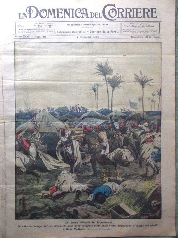 La Domenica del Corriere 7 Dicembre 1924 Massaua Cina Basilica …