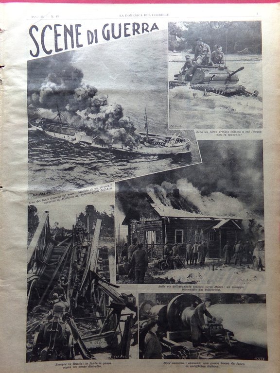 La Domenica del Corriere 7 Dicembre 1941 WW2 Inverno in … | Immagine Gallery 2