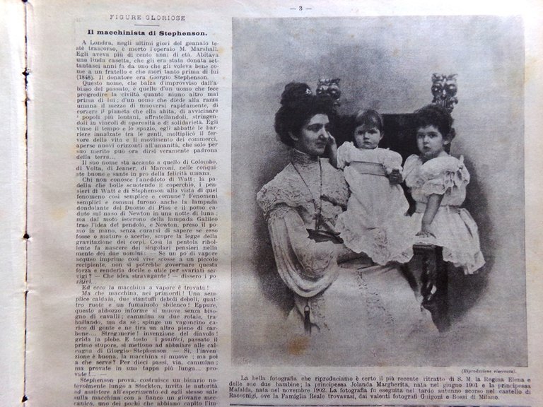 La Domenica del Corriere 7 Febbraio 1904 Stephenson Elena Jolanda …