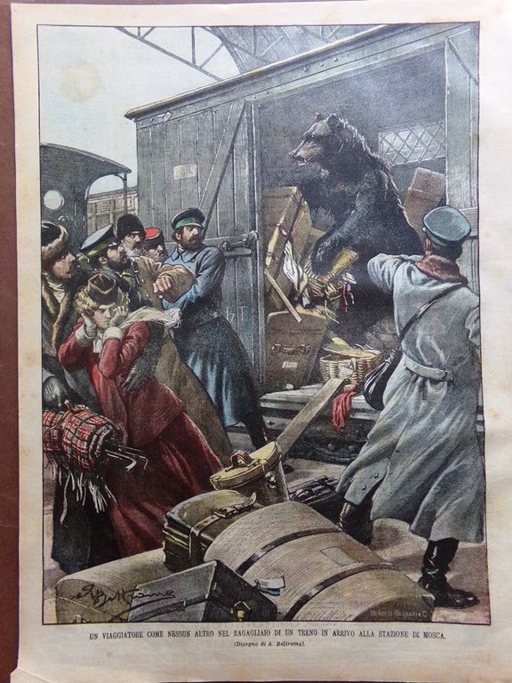 La Domenica del Corriere 7 Febbraio 1904 Stephenson Elena Jolanda …