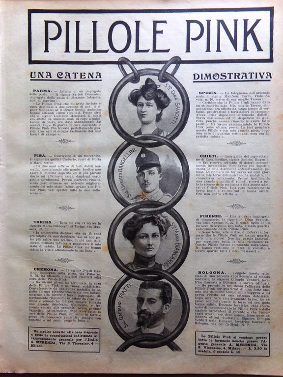 La Domenica del Corriere 7 Febbraio 1904 Stephenson Elena Jolanda …