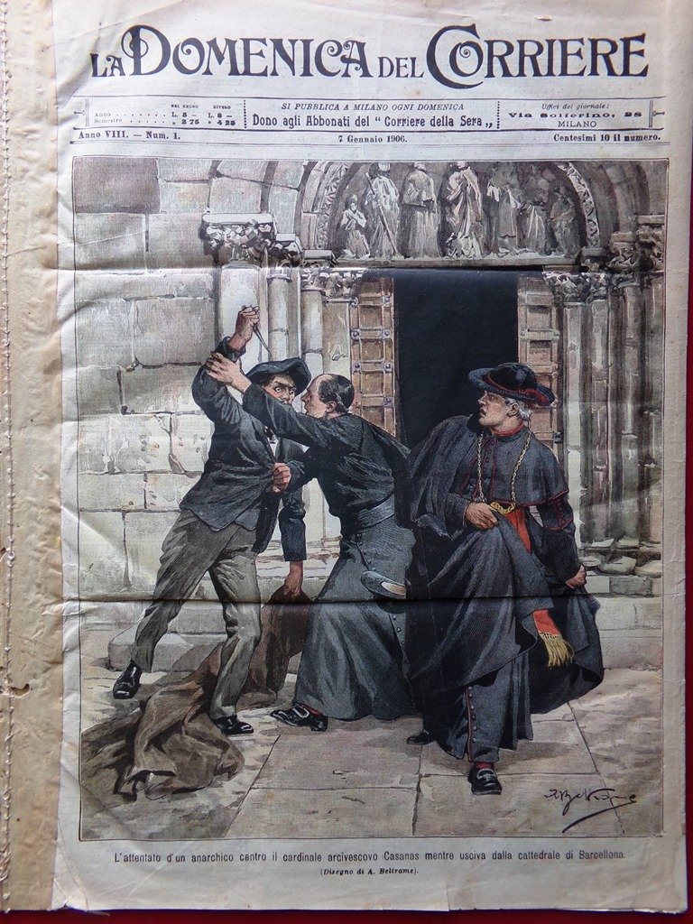 La Domenica del Corriere 7 Gennaio 1906 Casanas Gambera Donne …