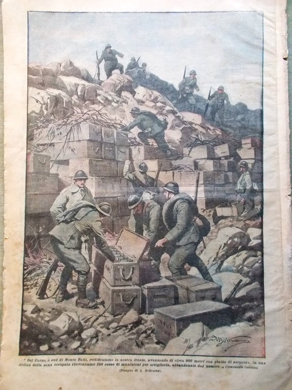 La Domenica del Corriere 7 Gennaio 1917 WW1 Verdun Austriaci …