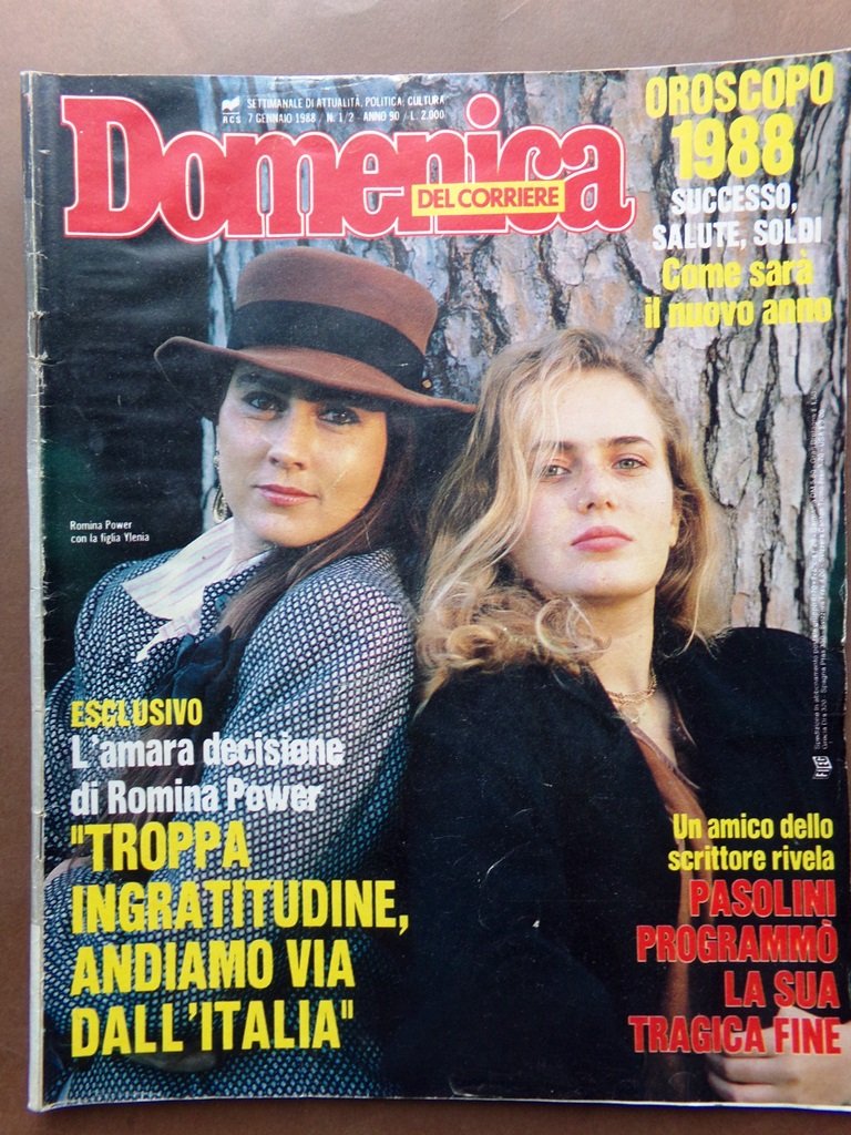 La Domenica del Corriere 7 Gennaio 1988 Indietro Tutta Pasolini …