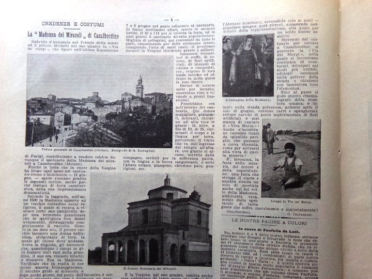 La Domenica del Corriere 7 Giugno 1903 Fanfulla Lodi Casalbordino …