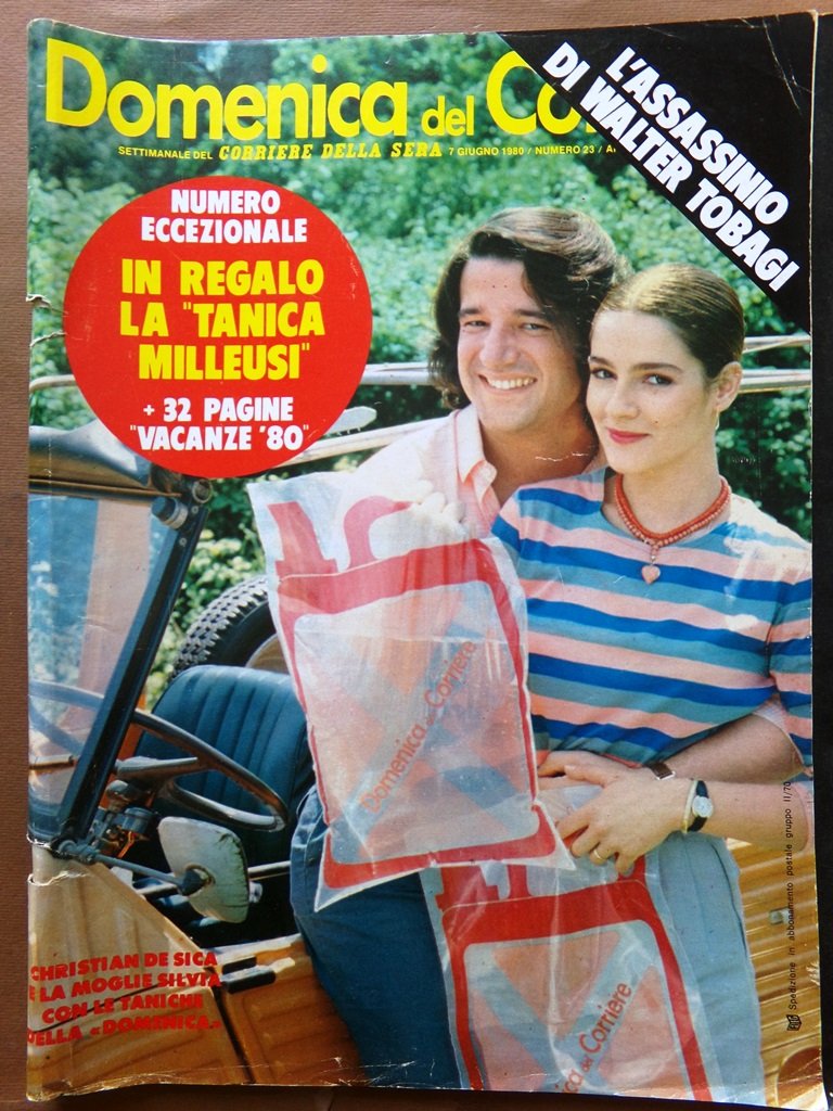 La Domenica del Corriere 7 Giugno 1980 Walter Tobagi Grace …