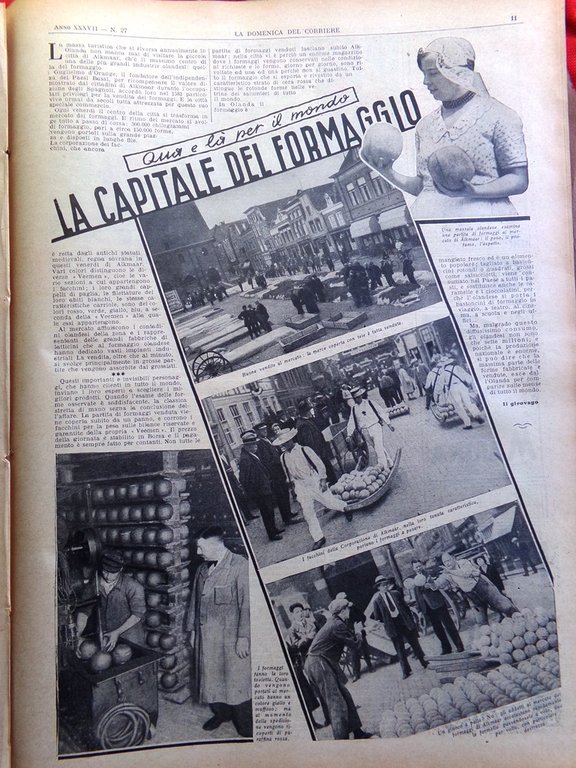 La Domenica del Corriere 7 Luglio 1935 Duce Trebbia Grano …