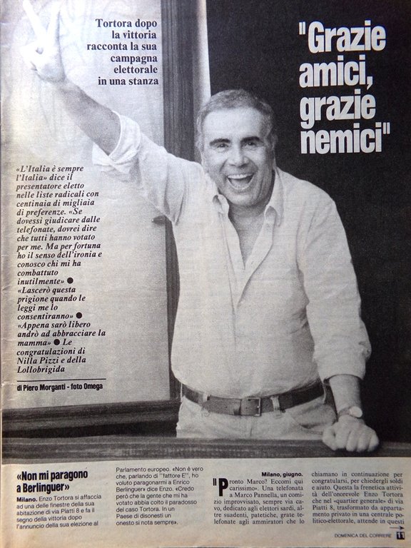 La Domenica del Corriere 7 Luglio 1984 Bisaglia Platini Hussar …