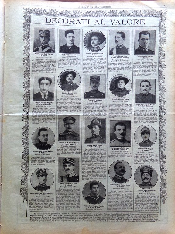 La Domenica del Corriere 7 Maggio 1916 WW1 Madrid Croce …