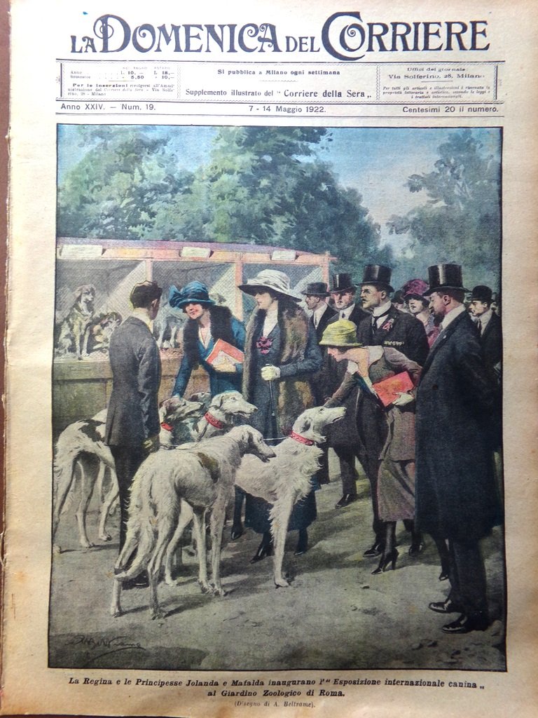 La Domenica del Corriere 7 Maggio 1922 Conferenza di Genova …
