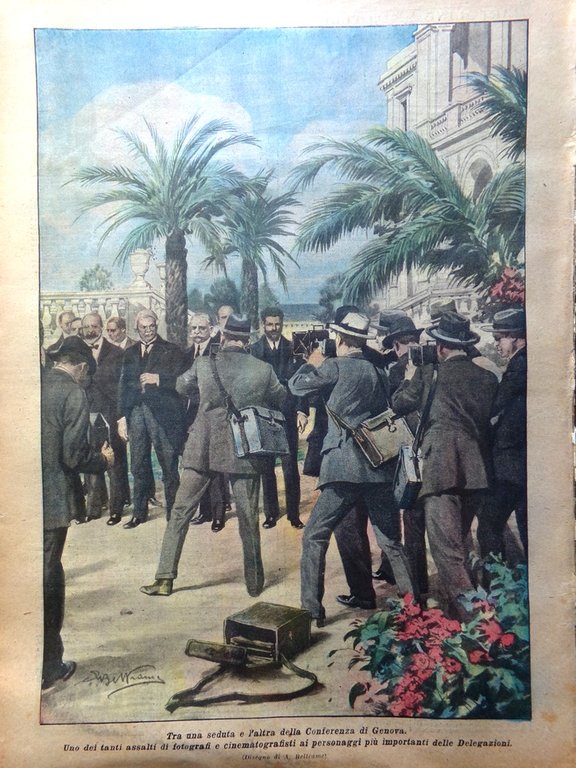 La Domenica del Corriere 7 Maggio 1922 Conferenza di Genova …