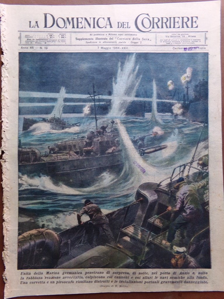 La Domenica del Corriere 7 Maggio 1944 WW2 Pilota Giapponese …