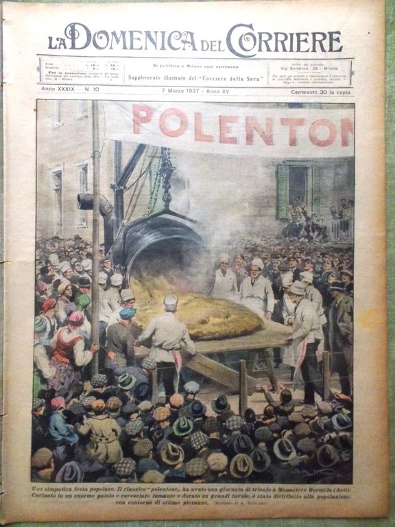 La Domenica del Corriere 7 Marzo 1937 Mascagni Cavalleria Bormida … | Immagine Gallery 1