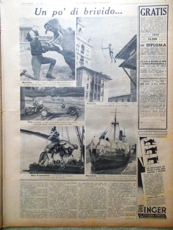 La Domenica del Corriere 7 Marzo 1937 Mascagni Cavalleria Bormida … | Immagine Gallery 3