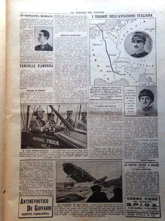 La Domenica del Corriere 7 Ottobre 1917 WW1 Stoppani Laureati …