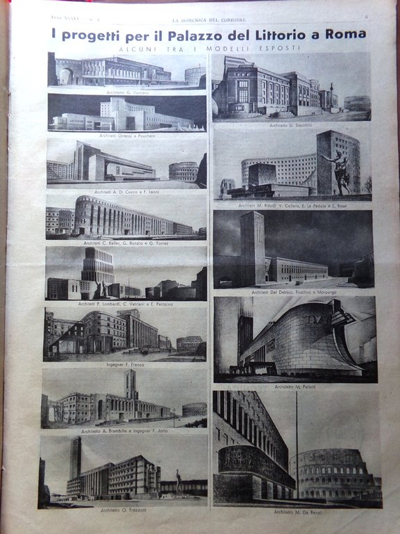 La Domenica del Corriere 7 Ottobre 1934 Duce Popolo Feminis …