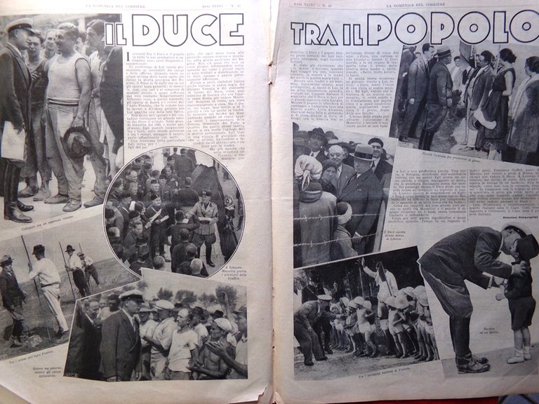 La Domenica del Corriere 7 Ottobre 1934 Duce Popolo Feminis …