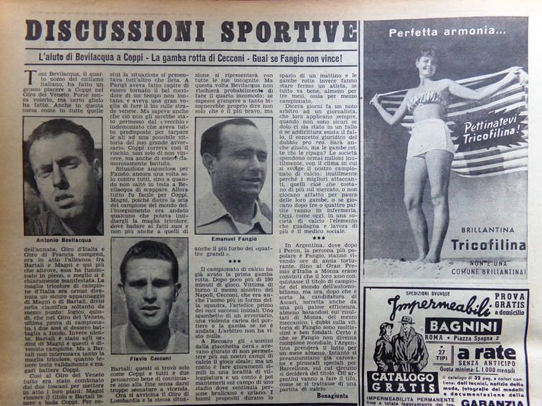 La Domenica del Corriere 7 Ottobre 1951 Sciagura Stiria Poliomielite …