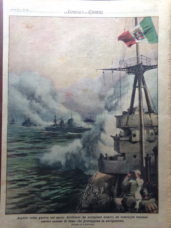 La Domenica del Corriere 8 Agosto 1943 WW2 Sicilia Ungheria …