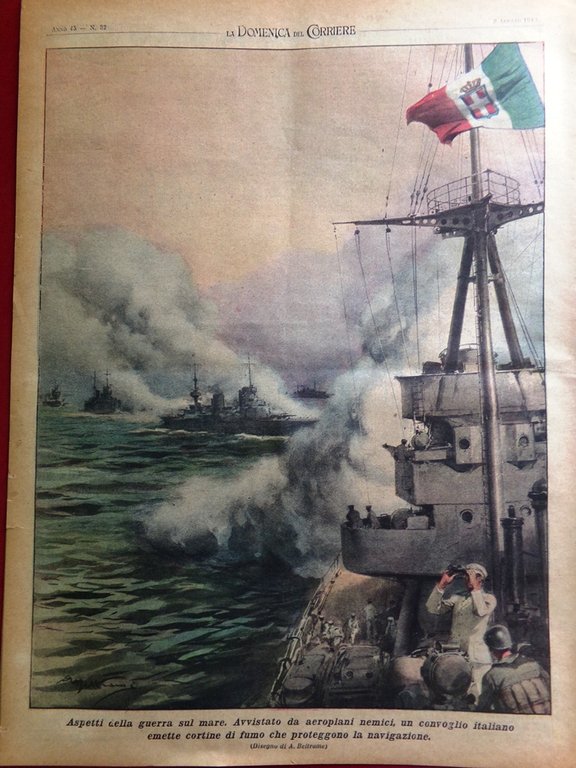 La Domenica del Corriere 8 Agosto 1943 WW2 Sicilia Ungheria …