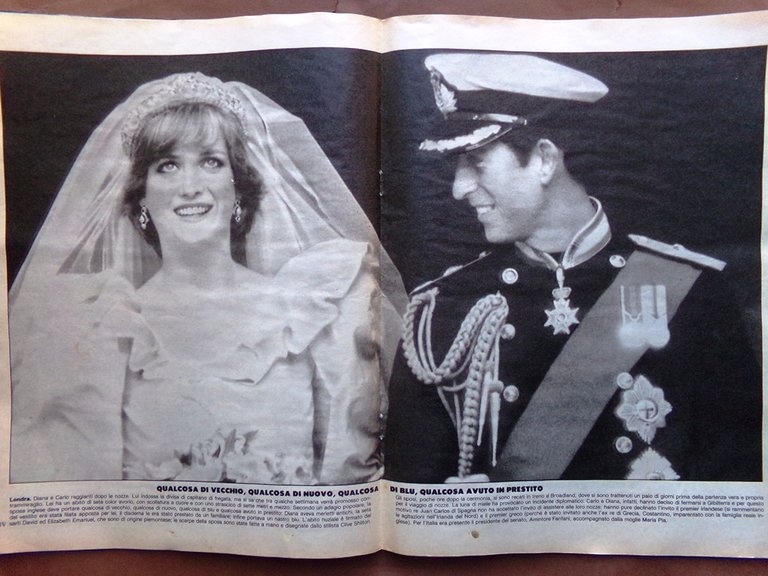 La Domenica del Corriere 8 Agosto 1981 Nozze Carlo e …
