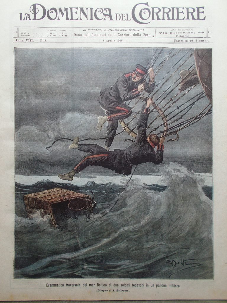 La Domenica del Corriere 8 Aprile 1906 Lazio Courrieres Figlia …