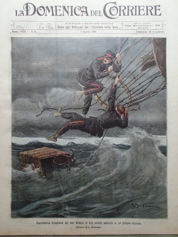 La Domenica del Corriere 8 Aprile 1906 Piroscafo Lazio Courrieres … | Immagine Gallery 1