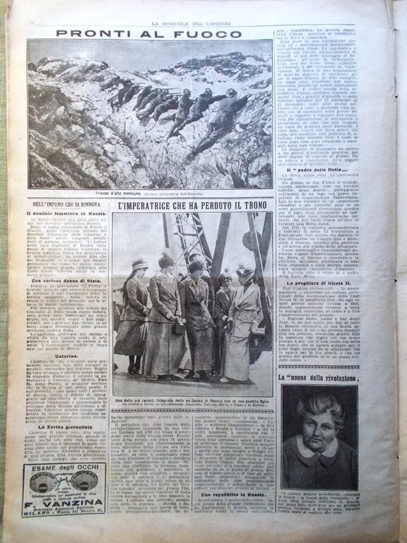 La Domenica del Corriere 8 Aprile 1917 WW1 Ritirata dei …