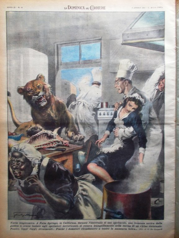 La Domenica del Corriere 8 Aprile 1951 Inondazioni Ferrarese Carli …
