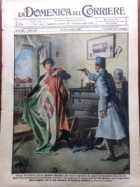 La Domenica del Corriere 8 Dicembre 1918 WW1 Resa Tedeschi …