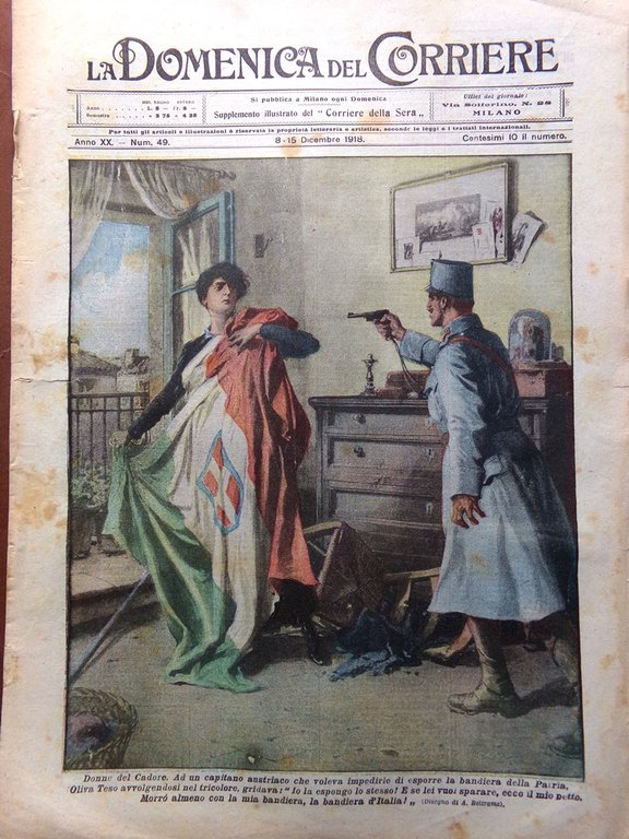 La Domenica del Corriere 8 Dicembre 1918 WW1 Resa Tedeschi …