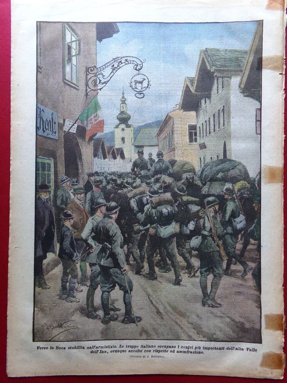 La Domenica del Corriere 8 Dicembre 1918 WW1 Resa Tedeschi …