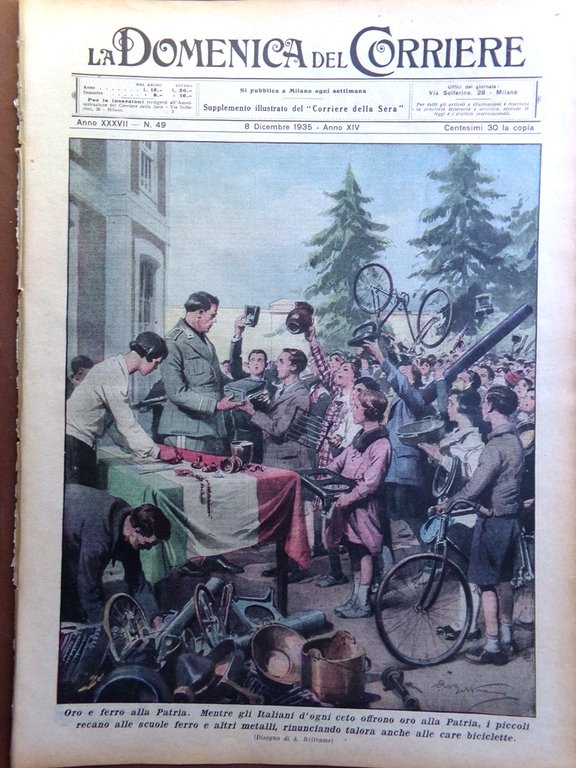 La Domenica del Corriere 8 Dicembre 1935 Cardinali Concistoro Gorrahei … | Immagine Gallery 1