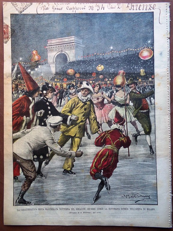 La Domenica del Corriere 8 Febbraio 1903 Curzon Mommsen Fiera …