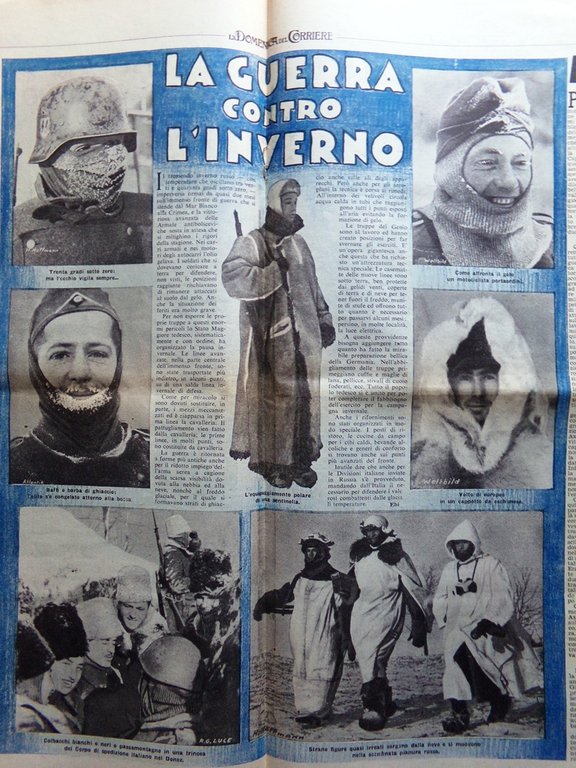 La Domenica del Corriere 8 Febbraio 1942 WW2 Duce Giava …