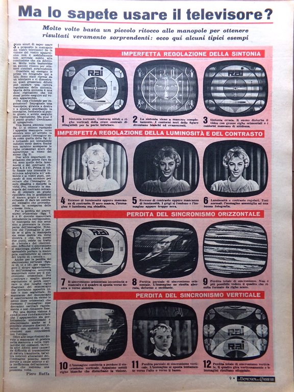 La Domenica del Corriere 8 Febbraio 1959 Tognazzi Mazzuoli Papa …