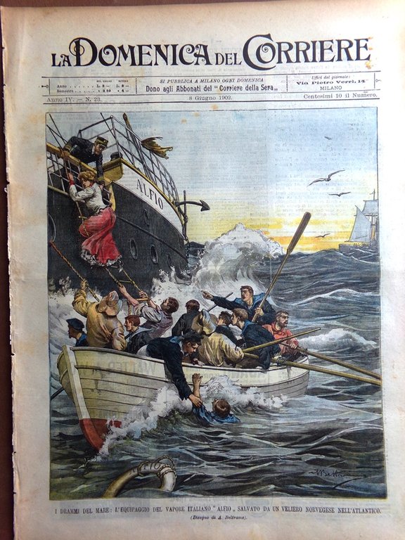 La Domenica del Corriere 8 Giugno 1902 Emigrazione Marinelli Ronciglione … | Immagine Gallery 4